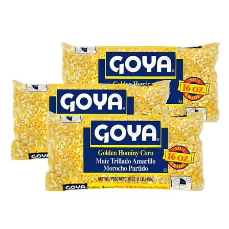 Goya Foods Yellow Hominy Corn, 16 oz (Pack of 3)