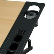 Renwick Adjustable Drafting Table with Stool, Wood