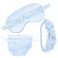 thumbnail image 2 of MasteelfCA 1 Ensemble/3 Pcs Masque pour les Yeux en Soie Artificielle Ensemble Cadeau avec Bandeau et Sac, 2 of 8
