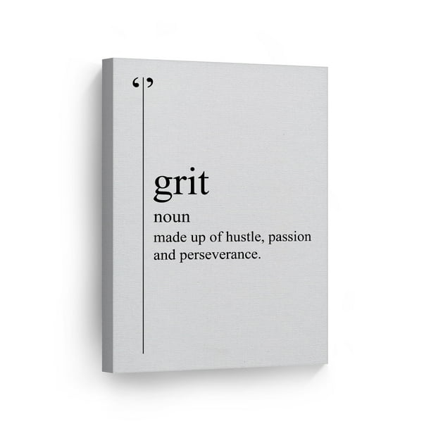 Smile Art Design Grit Definition Black and White Dictionary Motivational  Canvas Wall Art Inspirational Wall Art Entrepreneur Quote Print Office  Living Room Decor Artwork Gift Ready to Hang 12x8 - Walmart.com