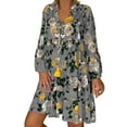 thumbnail image 2 of LSLJS Robe Mini à Manches Trois-Quarts Imprimée Ample pour Femmes, Robe d'Été Grande Taille Cadeaux pour Femmes, 2 of 9