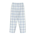 thumbnail image 4 of Kdxio Women's Comfy Stretch Blue CheckboardPrint Drawstring Pajama Pants-Medium, 4 of 9