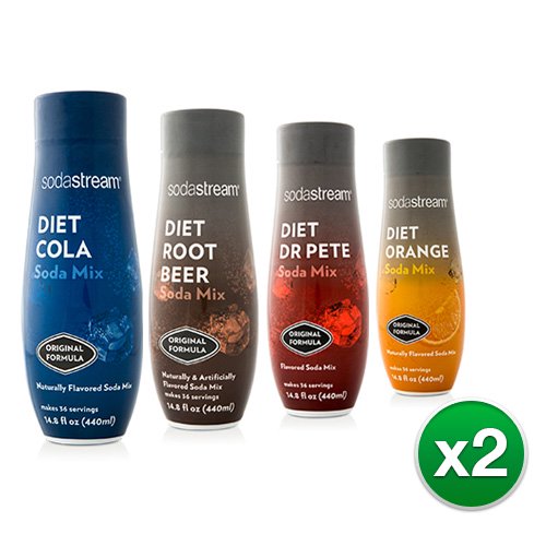 Sodastream Diet Fountain Sparkling Drink Variety Pack (8 Pack