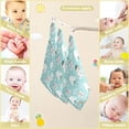 thumbnail image 3 of Dreamtimes Cute Snowman Santa Claus Baby Muslin Washcloths Face Towel, Christmas Trees Burp Cloths Cotton Wipes 5 PCS Infant Wash Cloth for Newborn Boys Girls 12x12 inches, 3 of 7