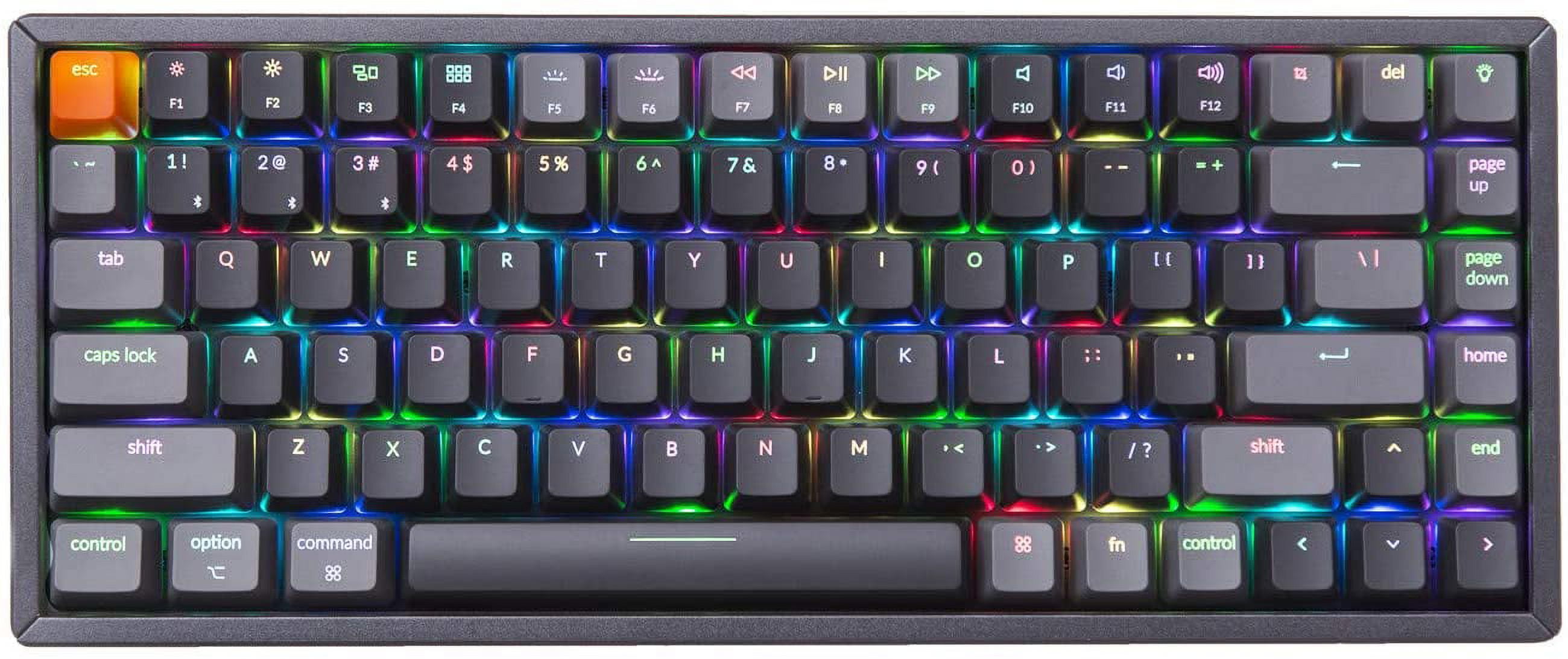 Keychron K2 v2 茶軸 RGB Backlight Aluminum Keychron K2 Wireless Mechanical Keyboard for Mac and Windows