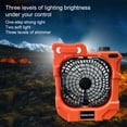 thumbnail image 4 of Soidarity Linterna de velocidad ajustable móvil de carga, ventilador eléctrico para acampar, ventiladores de iluminación refrigerados por aire Estufas de camping X5/naranja, 4 of 6