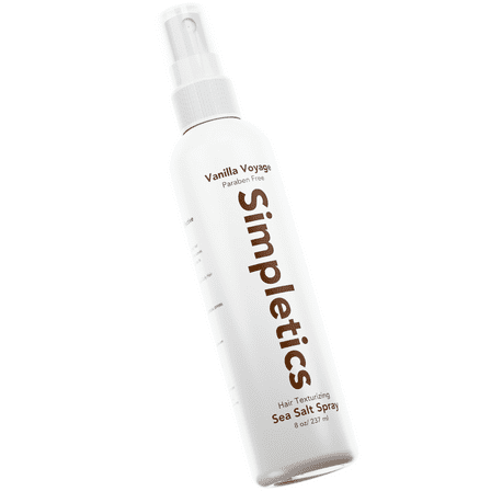 Simpletics Himalayan Sea Salt Spray for Hair - All Natural, 5 Ingredient Texturizing and Volumizing Salt Spray - Vanilla Scented - Beach Look Spray To Add Volume & Texture - Unisex - 240ml…
