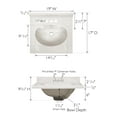 thumbnail image 4 of Design House, 552331 - Cultured Marble Vanity Top 19-inch in White on White, 4 of 18