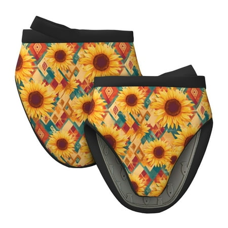 

Matuu Diamond Bohemian Sunflower for Non-Slip Mini Oven Soft Silicone Mitt 5.9 x5.9