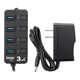 thumbnail image 2 of Hub USB Knox Gear de 4 puertos 3.0 con interruptores individuales y LED, 2 of 9