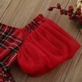 thumbnail image 4 of ZHUASHUM Toddler Girls Short Sleeve Christmas Plaid Prints Tulle Princess Dress Clothes Red,6-12 Months, 4 of 7