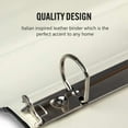 thumbnail image 3 of Bellagio-Italia 3-Ring Office Binder - Black - Leather - 250-Sheet Storage Capacity - File Storage for Presentations, Documents - Blank Index Plate on Spine for Custom Labeling -1 Pack, 3 of 7