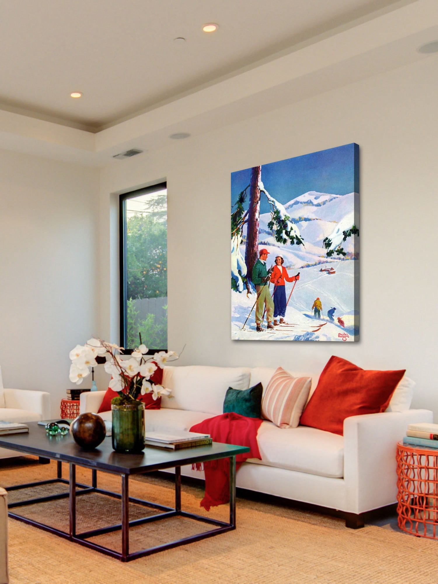 Marmont Hill Ski Break by Charles Hargens Painting Print on Wrapped Canvas