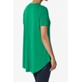 thumbnail image 4 of TheMogan Women's PLUS Basic Crew Neck Round Hem Short Sleeve Draped Jersey Tee, 4 of 6