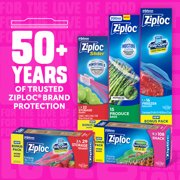 Ziploc® Quart Storage Bags, Stay Open Design, Easy to Fill, 48 Count