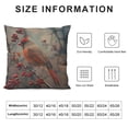 thumbnail image 5 of Awypu  Throw Pillow Covers Red Cardinal, Winter Cardinal Bird Berry Tree Boho Pillowcase Cushion Covers for Couch Bed, Square Decorative Pillow Cover Home Sofa Bedroom Car 20x20in, 5 of 5