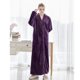 thumbnail image 4 of Albornoz de terciopelo Beibei con cremallera de otoño e invierno, bata extra grande, pijama grueso para hombres y mujeres, camisón de franela, 4 of 6