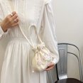 thumbnail image 4 of Bolso Hombro Cuerpo Cruzado para Mujeres Arpillera Floral El Compras Viajes, 4 of 8