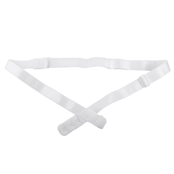 Convertidor de tirantes de sujetador con espalda baja y 3 ganchos para vestidos y camisas con escote en V y espalda descubierta (blanco)