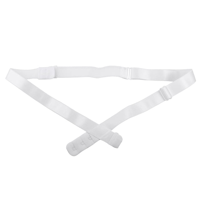 Convertidor de tirantes de sujetador con espalda baja y 3 ganchos para vestidos y camisas con escote en V y espalda descubierta (blanco)