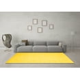 thumbnail image 3 of Ahgly Company Indoor Round Solid Yellow Modern Area Rugs, 3' Round, 3 of 4