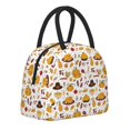 thumbnail image 2 of Vsdgher Insulated Lunch Bag Simple Bento Cooler Bag Lunch Tote Bag , Suitable for picnics, school, work (Thanksgiving Print ), 2 of 5