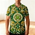 thumbnail image 4 of COSFO Button Up Shirts for Men Funny Short Sleeve St Patricks Day Tops Graphic Relaxed Fit Collared Mens Shirts, 4 of 8