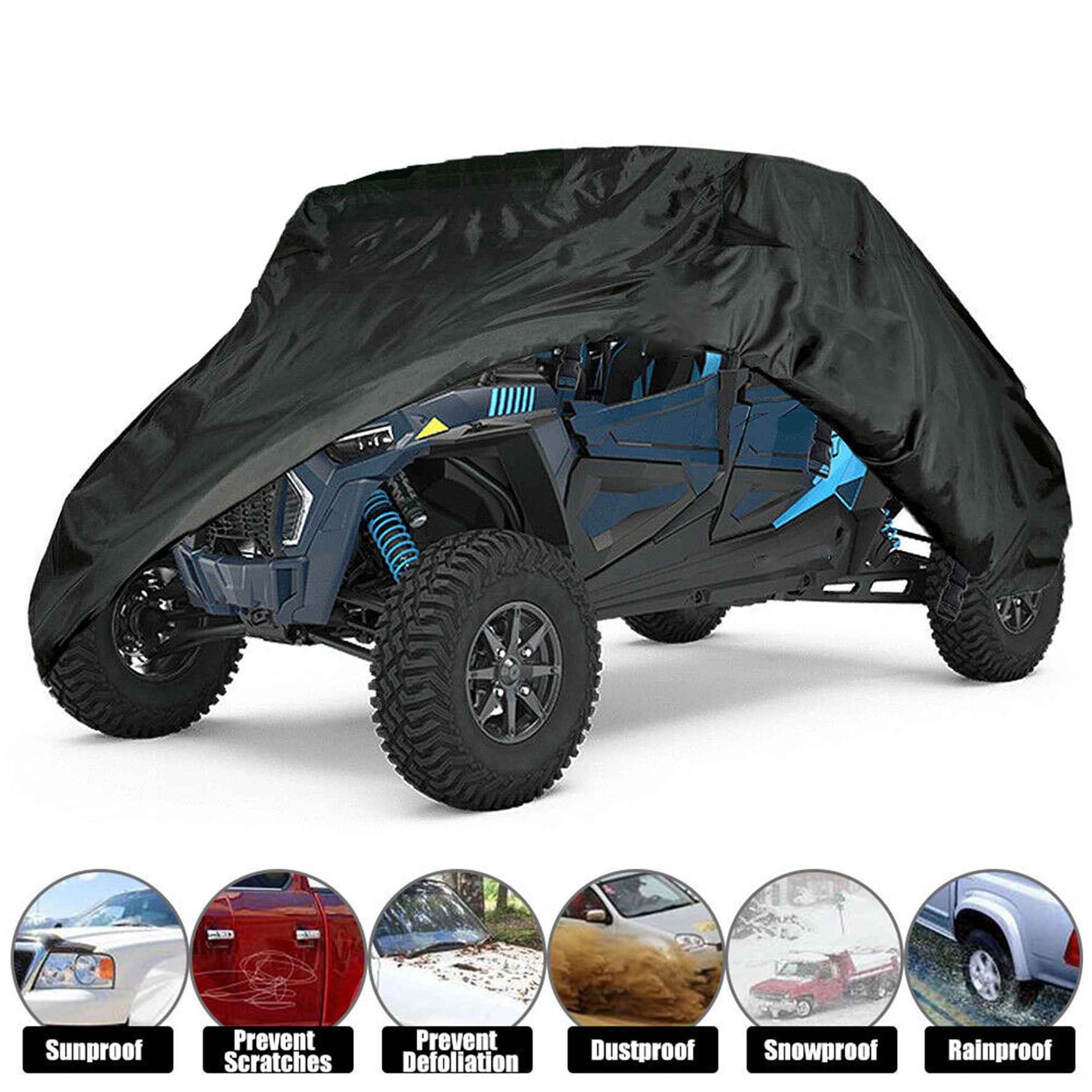 Labwork UTV Cover 4 Seater Heavy Double Row Seat Utility Vehicle Cover Replacement for Polaris RZR XP 4 Turbo S