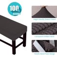thumbnail image 2 of ABCISI Jacquard Dining Room Bench Covers, Soft Stretch Spandex Upholstered Slipcover, Removable Washable Cushion Slipcovers for Living Room, Bedroom, Kitchen(Dark Gray), 2 of 15