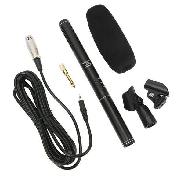 Shotgun XLR Shotgun Condenser Microphone Professional Cardioid Mini Shotgun Condenser Mic Television News Reporter Interview Microphone For DSLR Camera