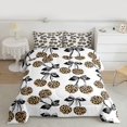 thumbnail image 2 of Feelyou Cheetah Print Cherry Full Size Comforter Sets, Grey Bow-tie Bedding Sets, 3pcs, 2 of 8