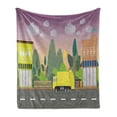 thumbnail image 1 of Garbage Truck Soft Flannel Fleece Throw Blanket, View from the City Waste Machine Transporting Dump Clean Environment, Cozy Plush for Indoor and Outdoor Use, 60" x 80", Multicolor, by Ambesonne, 1 of 6