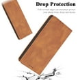 thumbnail image 4 of Premium Case for iPhone 15 Plus, Vintage PU Leather Wallet Case RFID Blocking Card Slot Kickstand Strong Magnetic Closure Shockproof TPU Interior Flip Folio Classic Book Case For iPhone 15 Plus,Brown, 4 of 7
