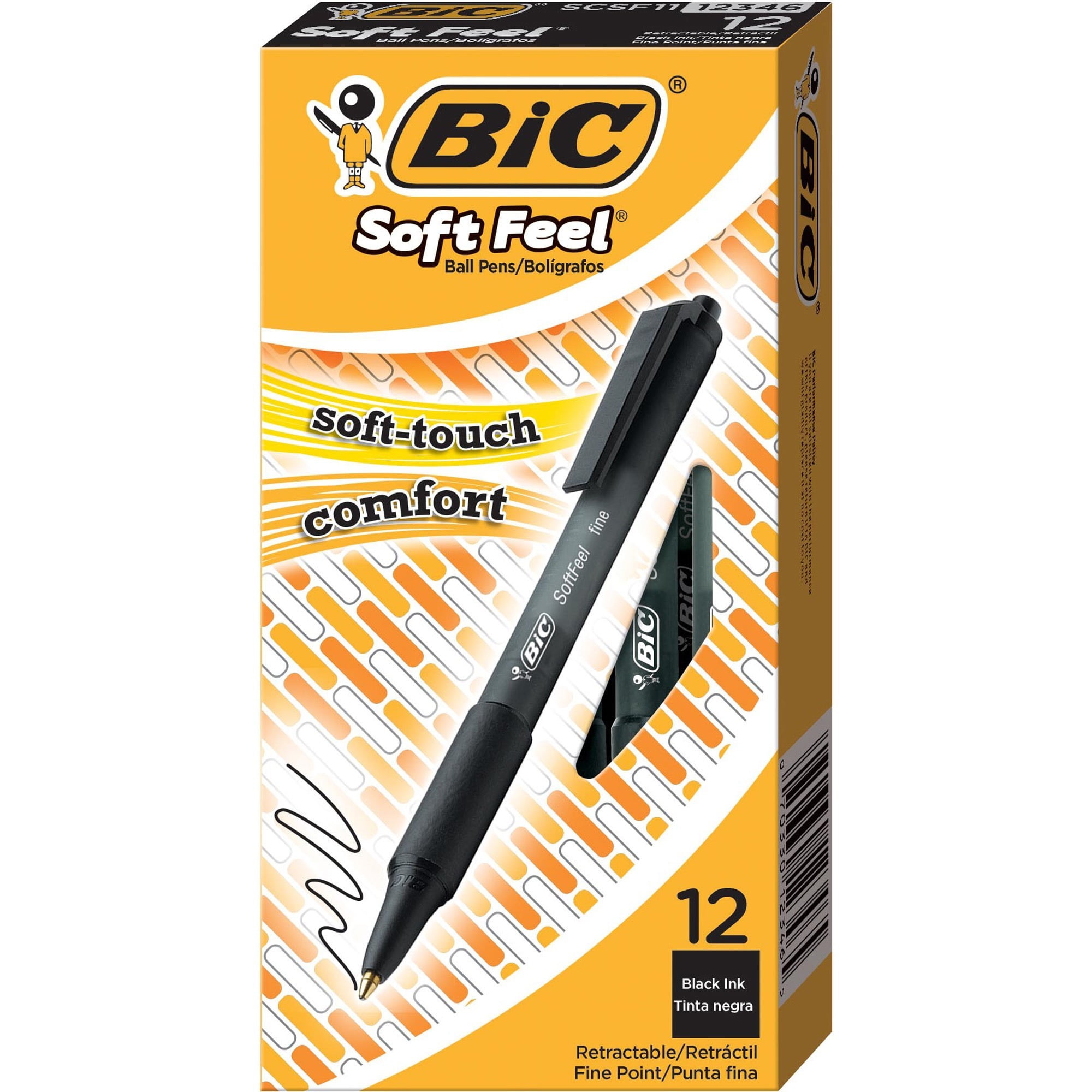 soft feel ball point pens 0.32 mm assorted pack of 4 Bic 942051Soft Feel Fun