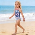 thumbnail image 4 of CCRFTGI 4th of July Girls Swimsuit Summer Beach Bathing Suit One Piece Patriotic 250 Anniversary USA Flag Swimwear Beach Adjustable Strap Girls Clothes Bathing Suits for Kids Navy 11-12 Years, 4 of 8