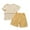 Yellow, variant on WRKEKC Girls Summer Outfits, Girls 2 Piece Casual Outfits, Boys and Girl Summer Thin Pajama Set Home Wear Air Conditioning Suit Set Can Be Worn Outside