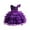 Purple, variant on Girls One Shoulder Ruffled Tulle Dress with Bow and Sequin Bodice for Birthday Party Wedding Performance