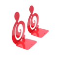 thumbnail image 1 of Treble Clef Shaped Desktop Book Stand Metal Organizer For Home Office Library Red 1Pair, 1 of 5