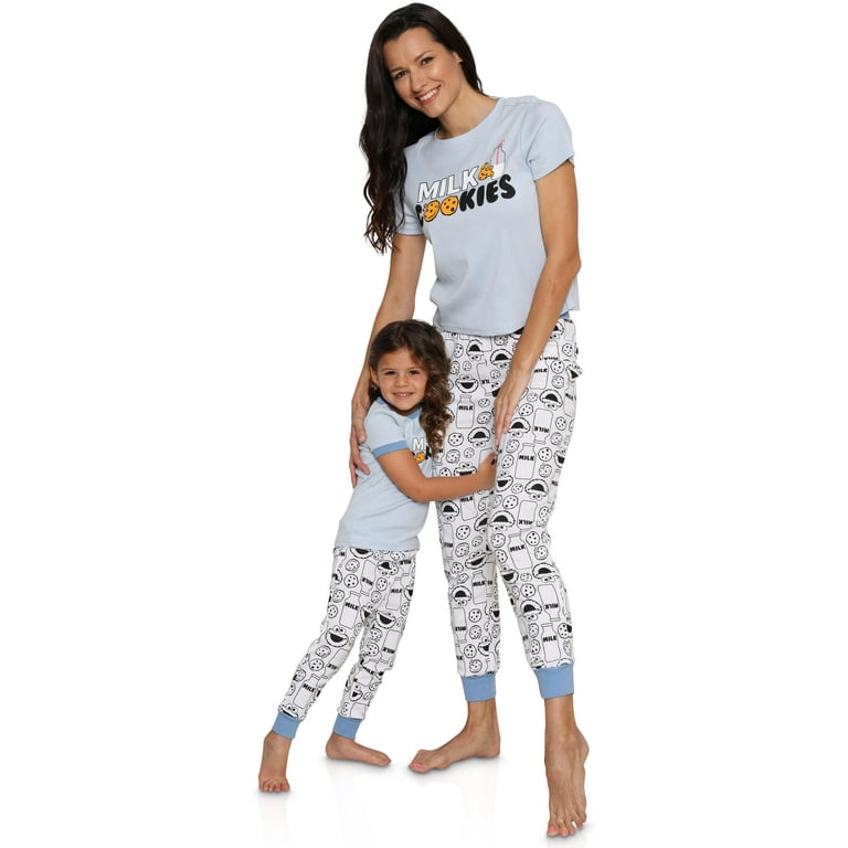 Cookie Monster Family Pajama Set Womens and Girls Sleepwear Women Size Large Walmart