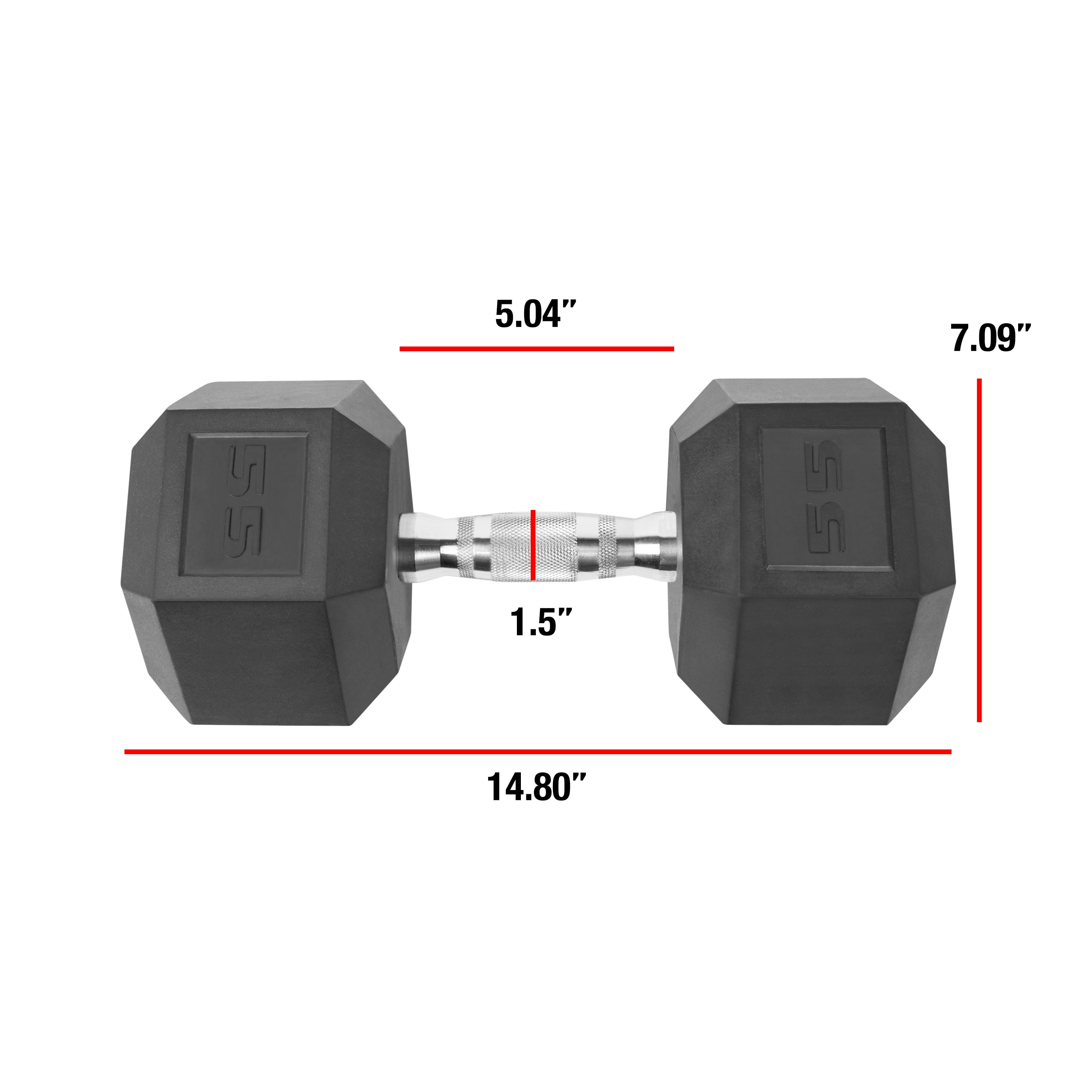 CAP Barbell 55lb Coated Hex Dumbbell Single