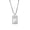 Silver F, variant on Women's Men's Stainless Steel Square Hollow Initial 26 Letter Name Couple Necklace Charm Alphabet Dog Tag Chain Gift Silver A