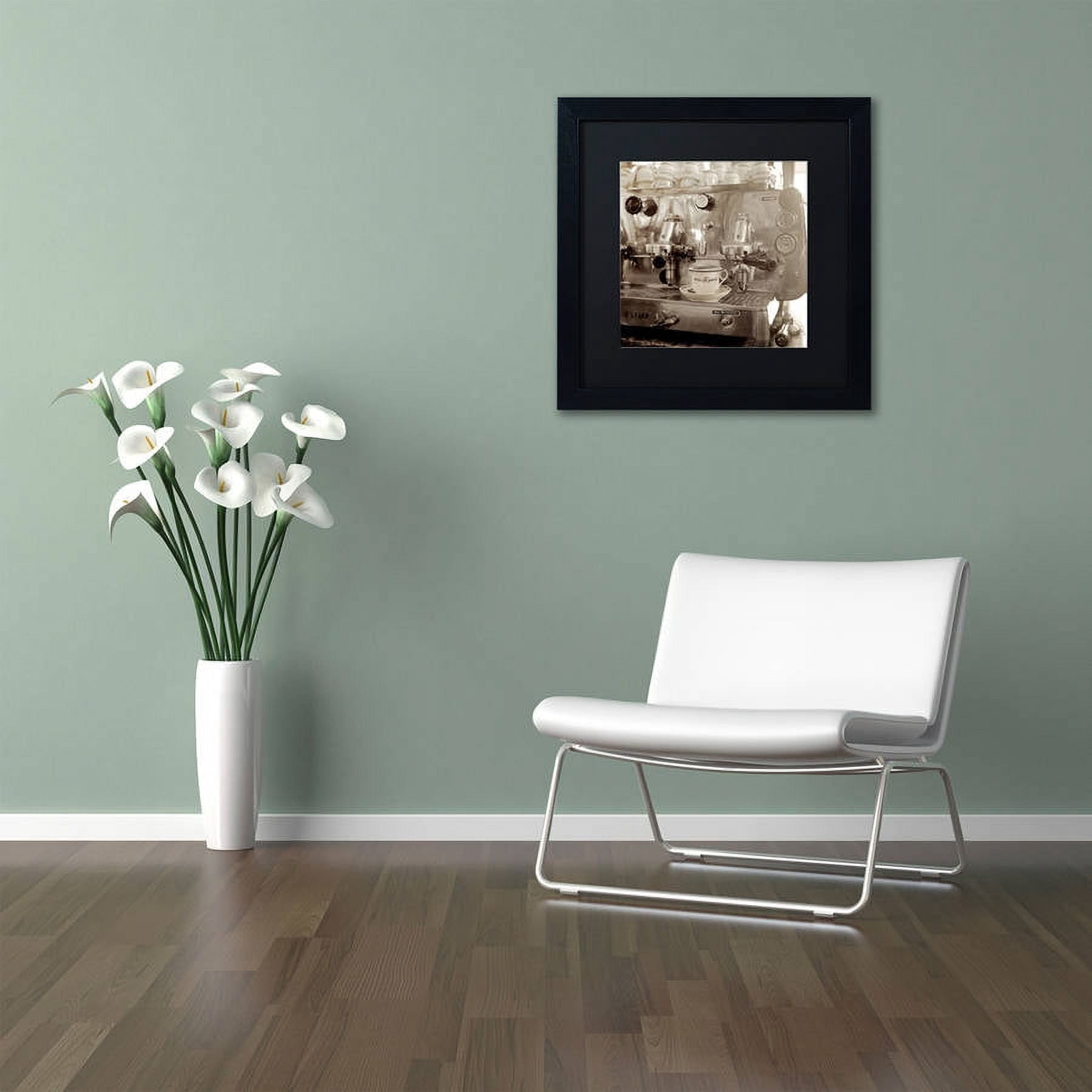Trademark Fine Art "Tuscany Caffe I" Canvas Art by Alan Blaustein, Black Matte, Black Frame