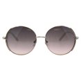 thumbnail image 2 of Womens Elegant Rhinestone Jewel Bridge Large Metal Rim Butterfly Sunglasses Gold White Smoke, 2 of 4