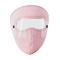 thumbnail image 2 of Winter Cold Weather Face Thickened Fleece Dustproof Coldproof Face Ski for Outdoor Cycling Hiking Skiing Pink, 2 of 8