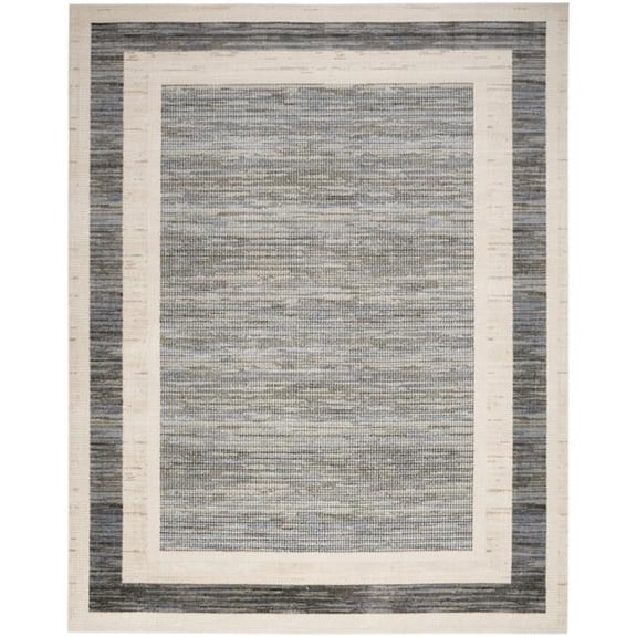 HomeRoots 553175 9 x 12 ft. Geometric Modern Area Rug - Gray