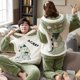 thumbnail image 2 of Conjuntos de pijamas para parejas para hombres y mujeres, ropa de dormir gruesa de invierno, ropa de dormir de dinosaurio de dibujos animados, amantes coreanos, ropa de casa suave y cálida, 2 of 4