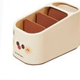 thumbnail image 2 of Aursykel Boîte de Rangement Multifonctionnelle de Bureau avec Quatre Compartiments pour Maison Bureau Costume pour Organiser à Distance Cosmétiques et Fournitures Organisateur Compact en Plastique 7.17 Po, 2 of 8