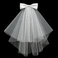 thumbnail image 3 of Accesorios para el cabello luminosos con velo de lazo, tocado de boda con luz de doble capa, accesorios de fotografía de viaje con perlas para niños y novias, 3 of 4