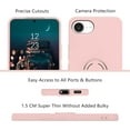 thumbnail image 2 of Compatible with iPhone 16e Case with Ring Kickstand Green, Phone Case for iPhone 16e Silicone Liquid with Soft Microfiber Lining Slim Shockproof Protective Cover (Rosa), 2 of 14