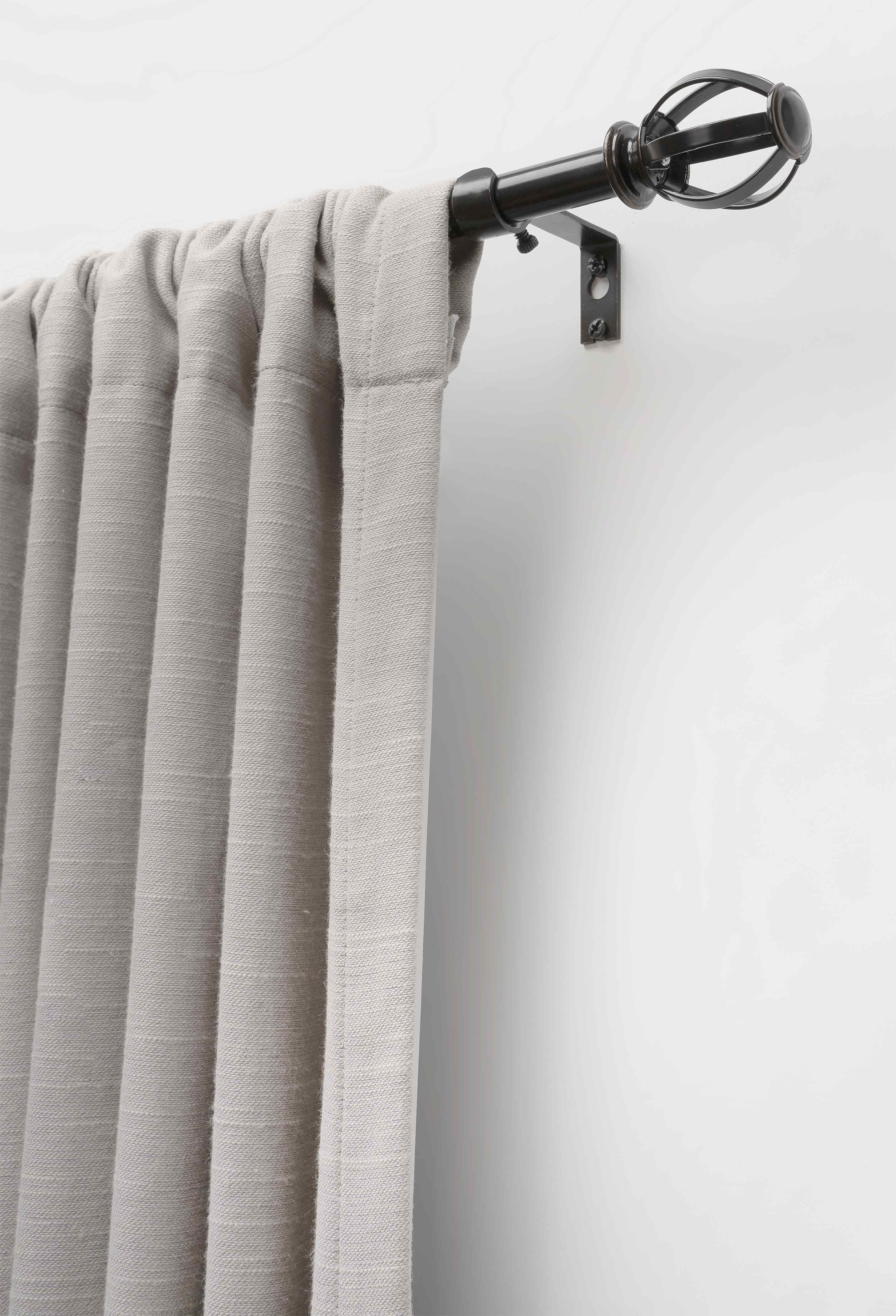 Lumi 5/8" Metal Cage Curtain Rod, Oil Rubbed Bronze, 28"-48"
